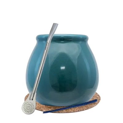 Yerba Mate starter kit LARGE CALABASH bombilla