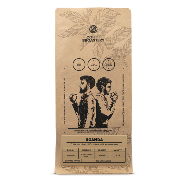 Bro Coffee Roastery - Cafea boabe întreagă Uganda Kanyenye Speciality 1kg