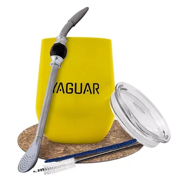 Yerba mate set TermoLid calabash bombilla Yaguar