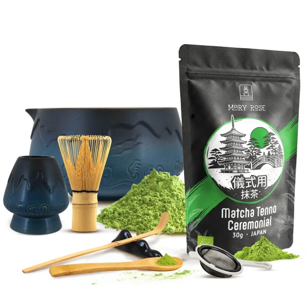 Set ceremonial pentru prepararea ceaiului matcha: matcha BIO japoneză 30g + accesorii