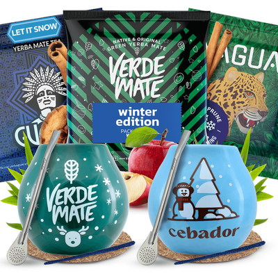 Yerba Mate set de cadou pentru cuplu calabash + bombilla