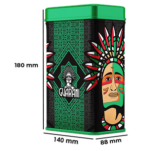 Yerbera – Cutie metalică + Guarani Naranja 0,5 kg