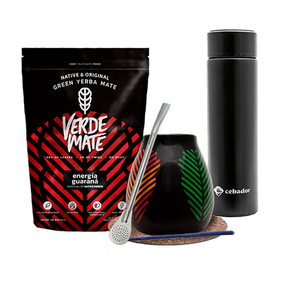 Set Yerba Verde Mate Green 500g Gourd Thermos