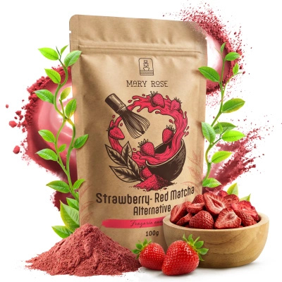 Mary Rose – Red Matcha Alternative – Căpșună (pudră) 100 g