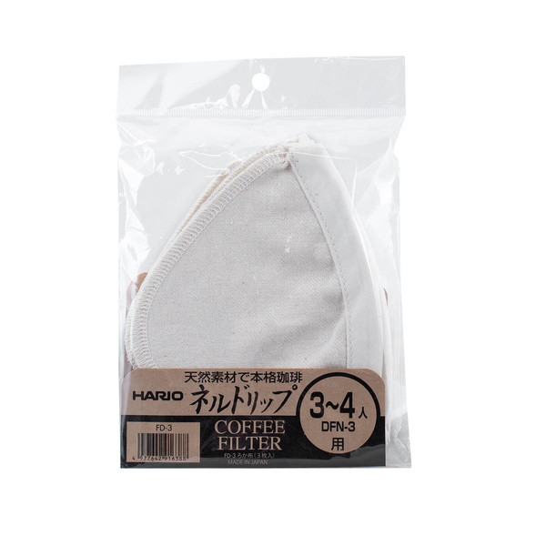 Filtre de cafea din pânză – Hario Woodneck Drip Pot 3 Cup (3 buc.)