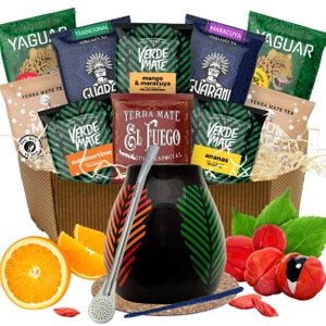 Set cadou calabash bombilla 10x50g Yerba Mate