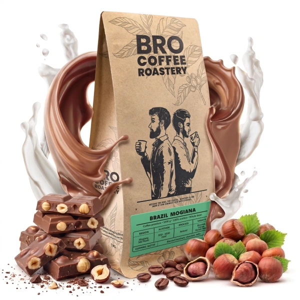 Bro Coffee Roastery – Cafea boabe întreagă Brazil Mogiana Premium 1 kg
