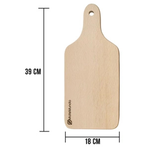 Placă de tăiere din lemn cu logo-ul MateMundo