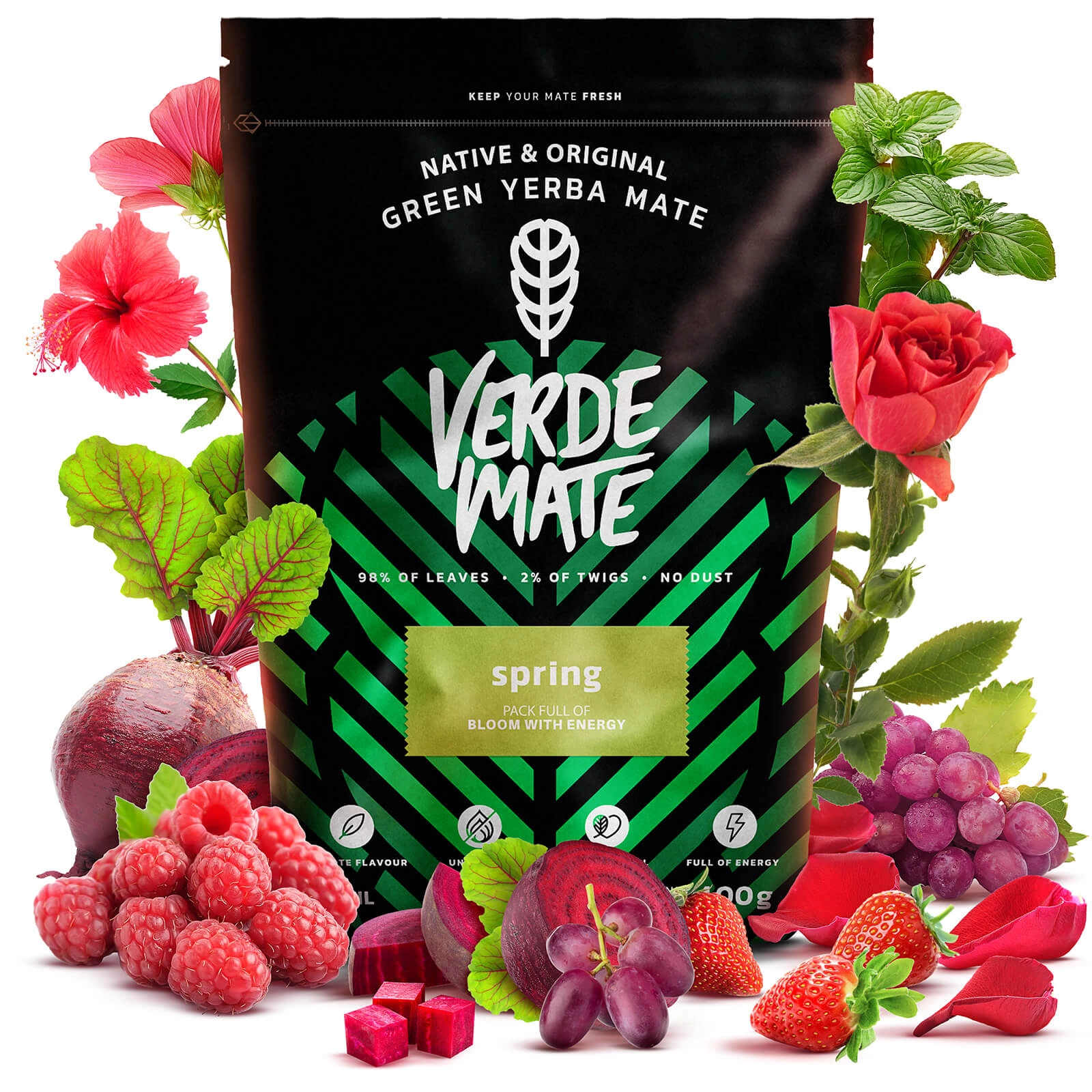 Verde Mate Green Rainbow - Close-up