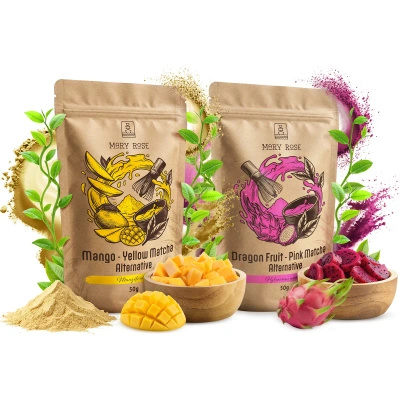 Set de matcha colorate: Yellow Matcha + Pink Matcha