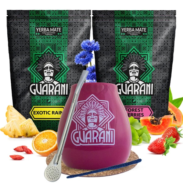 Yerba Mate Guarani Fructe Calabash Set 2x500g