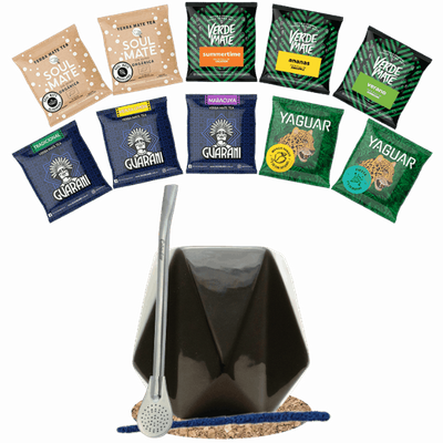 Kit de Yerba Mate 10x50g Calabash + Bombilla