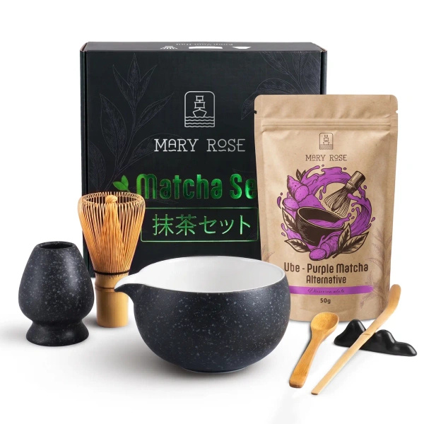 Set cadou pentru prepararea Purple Matcha