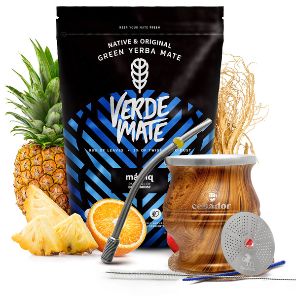 Kitul de Yerba Verde Mate Mas IQ 0,5kg + TermoColador