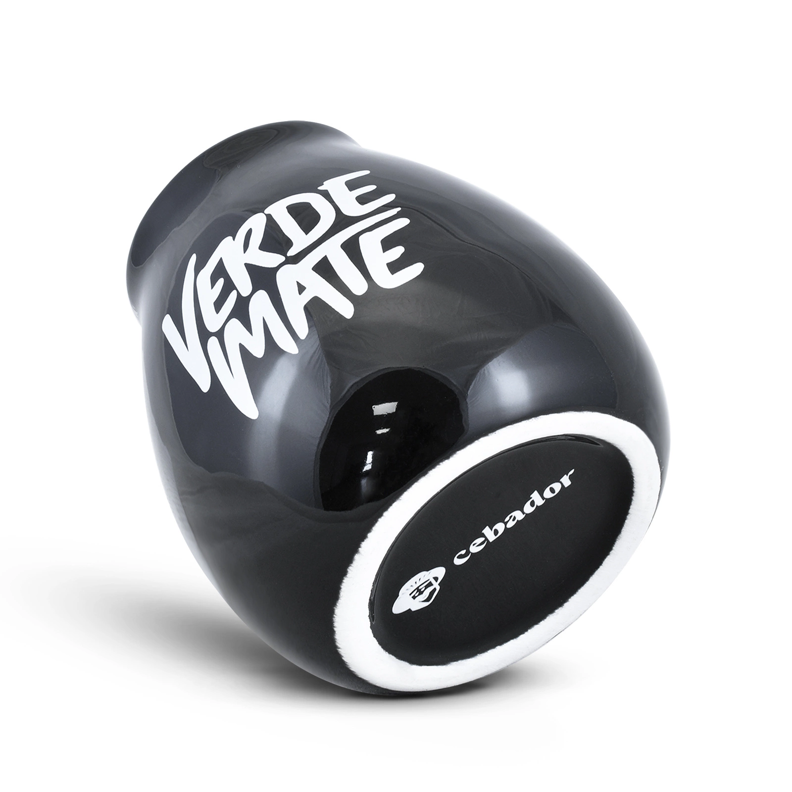Tărtăcuță neagră din ceramică Verde Mate pentru yerba mate