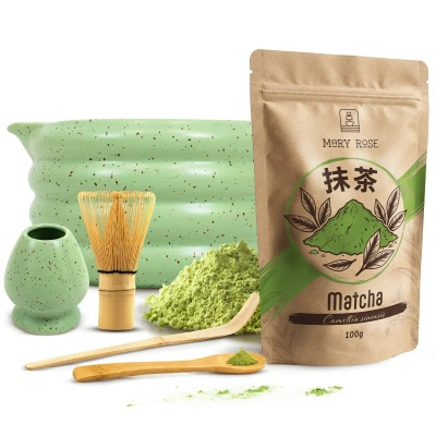 Set de preparare a ceaiului Matcha: matcha 100g + accesorii