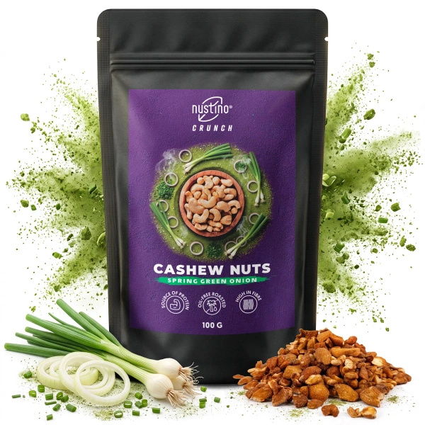 Nustino Crunch – Caju prăjit – Spring Green Onion 100 g