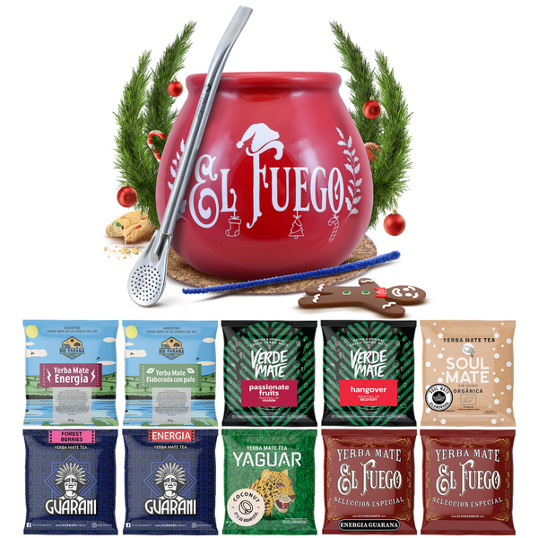Yerba Mate 10x50g 500g set de mostre + accesorii