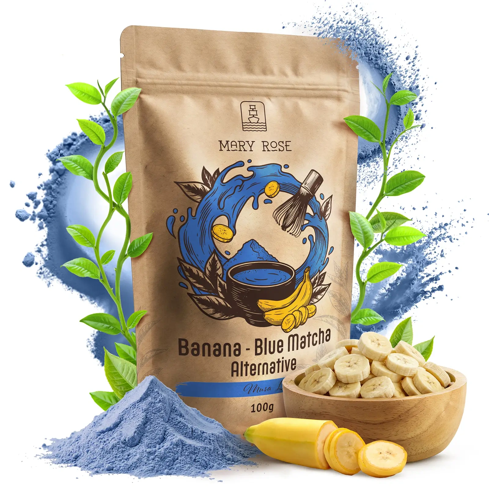 Mary Rose Blue Matcha Alternative Banană