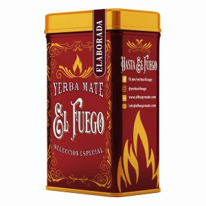 Yerbera – Cutie metalică + El Fuego Elaborada 0,5 kg
