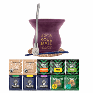 Kit de Yerba Mate 10x50g Calabash + Bombilla