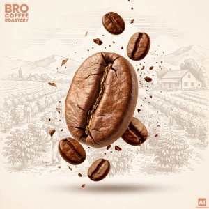 Bro Coffee Roastery – Cafea boabe Crema Rumba 400 g