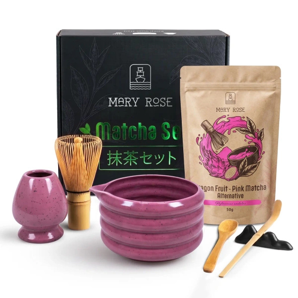 Set cadou pentru prepararea Pink Matcha