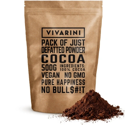 Vivarini – Cacao alcalinizată neagră (pudră) 0,5 kg