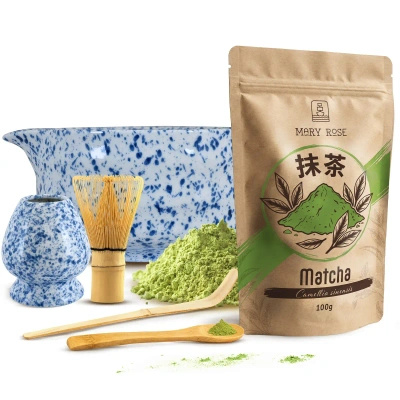 Set de preparare a ceaiului Matcha: matcha 100g + accesorii