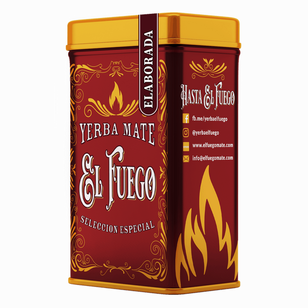 Yerbera – Cutie metalică + El Fuego Elaborada 0,5 kg