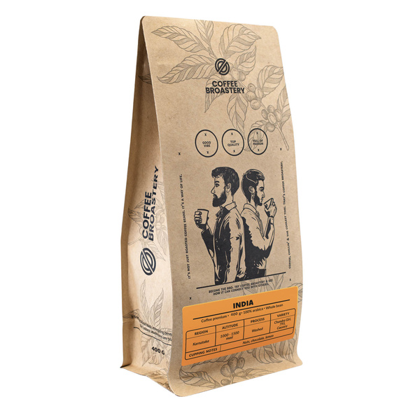Coffee Broastery - Cafea boabe întreagă India Karnataka Premium 400g