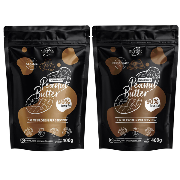 Nustino - Unt de arahide pudră 2x400g