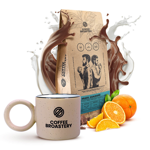 Set Bro Coffee Roastery: cafea Brazil Guaxupe + cană