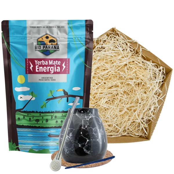 Set de cadou de Yerba Mate: Rio Parana Energia 500g + Calabash + Bombilla