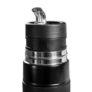 Yerbomos X ALL IN ONE - 450ml - Cană Mate, termos și bombilla într-unul singur (negru)