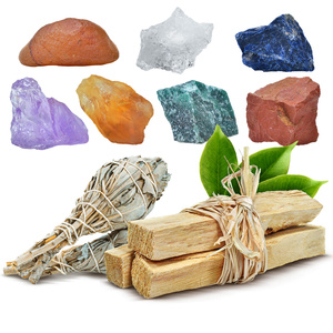 Set de pietre naturale, cristale și tămâie - ezoterism, yoga, meditație