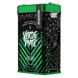 Yerbera – Cutie metalică + Verde Mate Green Despalada 0,5 kg