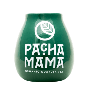 Cană din ceramică pentru mate cu logo Pachamama (verde) 350 ml
