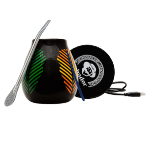 Set de Accesorii Yerba Mate: încălzitor USB pentru cană + Calabash + Bombilla