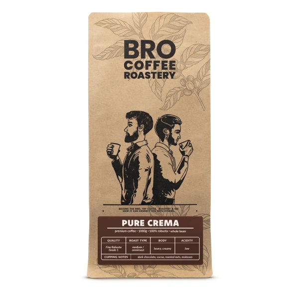 Bro Coffee Roastery – Cafea boabe Pure Crema 1 kg