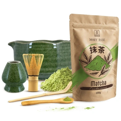 Set de preparare a ceaiului Matcha: matcha 100g + accesorii