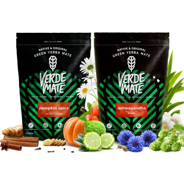 Set de Yerba Mate Verde Mate: Ashwagandha + Pumpkin Spice