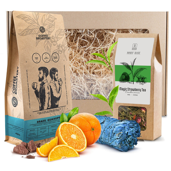 Set de cadou de Cafea Coffee Broastery + Ceai + Salvie Albă Tămâie