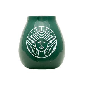 Cană din ceramică pentru mate cu logo Pachamama (verde) 350 ml