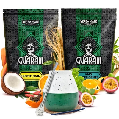 Yerba mate set Guarani calabash bombilla din ceramică