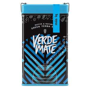 Yerbera – Cutie metalică + Verde Mate Green Más IQ 0,5 kg