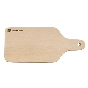 Placă de tăiere din lemn cu logo-ul MateMundo