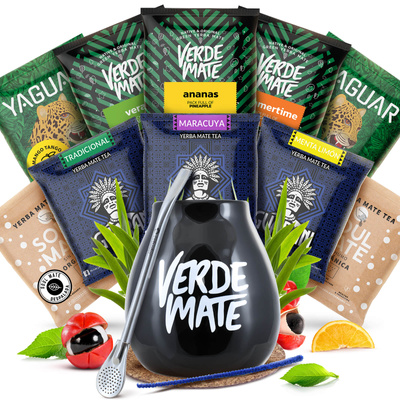 Kit de Yerba Mate 10x50g Calabash + Bombilla