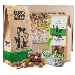Set de cadou de Cafea Bro Coffee Roastery + Ceai + Salvie Albă Tămâie