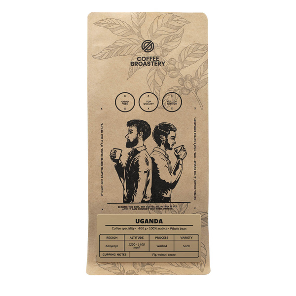 Bro Coffee Roastery - Cafea boabe întreagă Uganda Kanyenye Speciality 400g